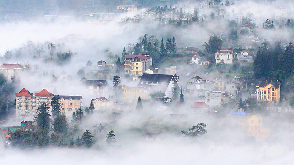 Sapa : La ville dans le brouillard